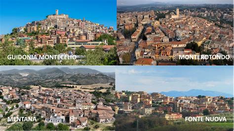 Mappa dell'area intorno a Fonte Nuova con indicazione delle città vicine come Mentana e Monterotondo
