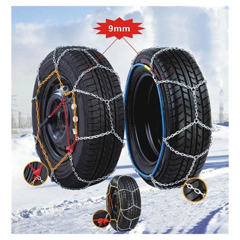 Tipi di catene da neve: 7mm, 9mm, 12mm