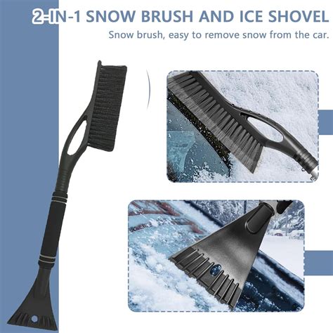 Raschietto per ghiaccio e spazzola da neve combinati