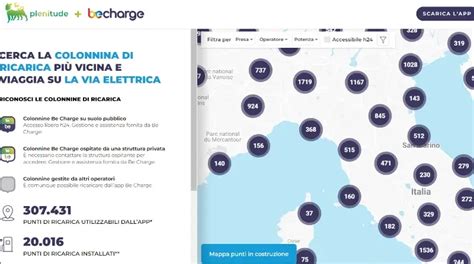 Mappa punti di ricarica per veicoli elettrici in Europa