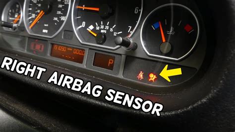 BMW 320d E46 dashboard with airbag light on