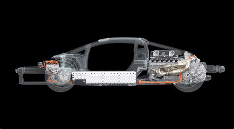 Schema powertrain ibrido Lamborghini Fenomeno