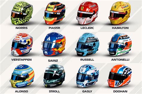 Casco moderno F1 con sponsor