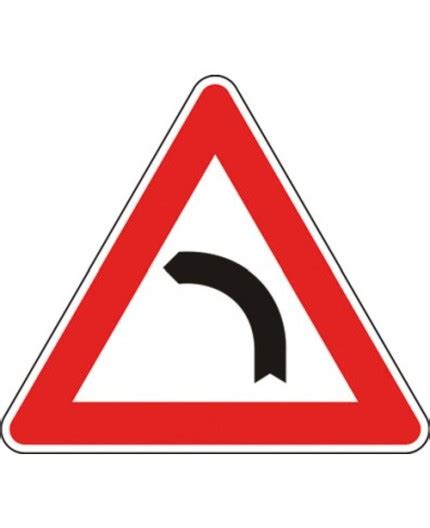 Segnaletica stradale con indicazione di curva pericolosa