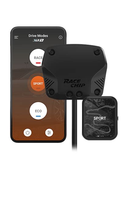 Interfaccia dell'app RaceChip su smartphone