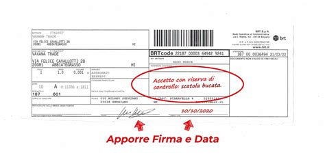 Imballo danneggiato con avviso di