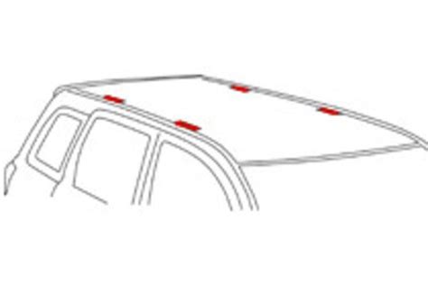 Schema tetto Volvo V40 con punti di fissaggio nascosti