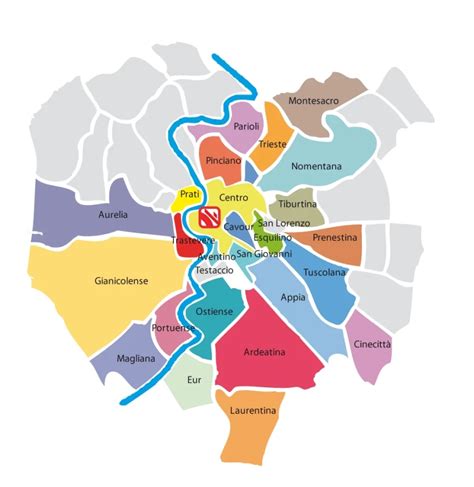 Mappa della zona di Roma e dintorni con evidenziate le posizioni degli autosaloni