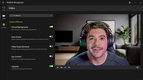 NVIDIA Broadcast interface