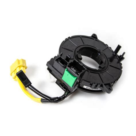 Internal components of a steering wheel, highlighting the airbag spiral cable