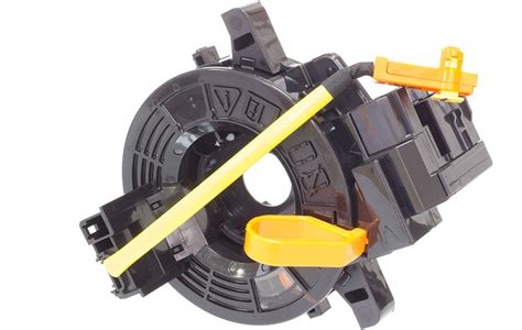 Diagram showing the electrical connections of a steering wheel with an airbag spiral
