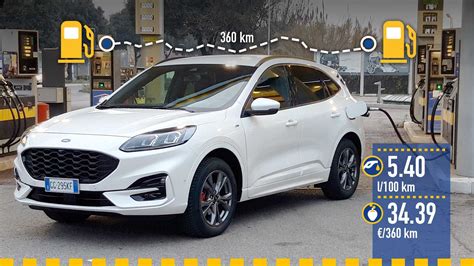 Grafico comparativo consumi Ford Kuga vs concorrenti