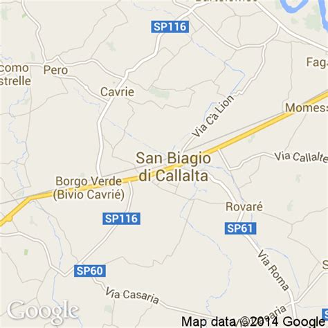 Mappa di San Biagio di Callalta con evidenziata la posizione di Autosalone 2000