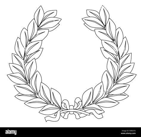 Illustrazione di una corona d'alloro stilizzata, con un libro e una pergamena