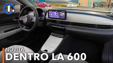 Interni lussuosi dell'allestimento La Prima della Fiat 600 Hybrid
