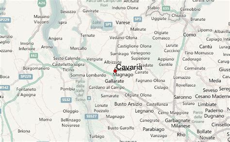 Mappa dell'area di Cavaria con Premezzo