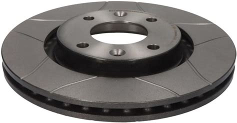 Schema di un disco freno baffato Brembo Max con frecce che indicano la direzione di rotazione e l'espulsione di gas e detriti