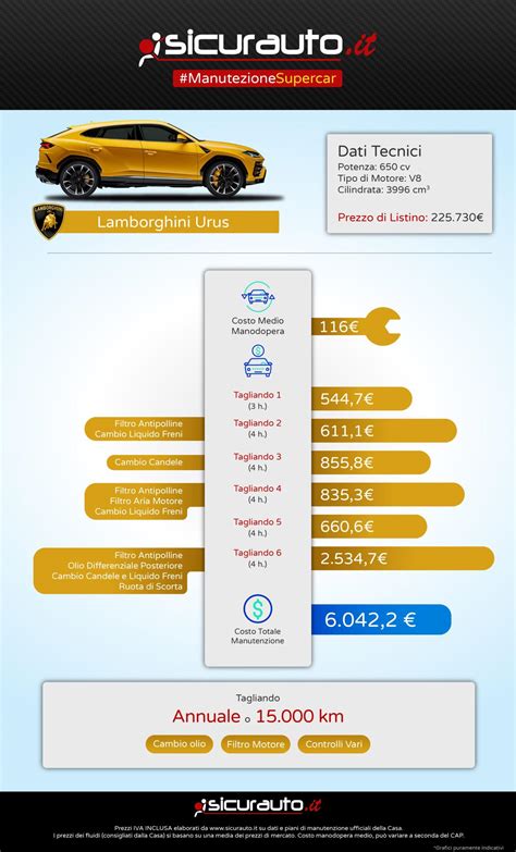 Infografica costi di manutenzione auto premium