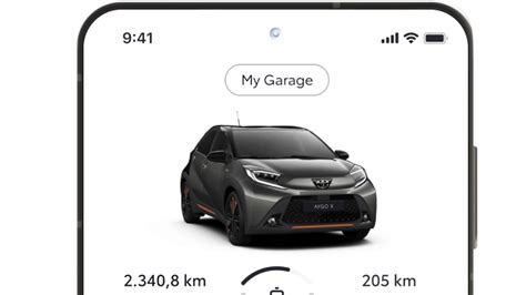 Interfaccia app MyToyota per invio destinazione