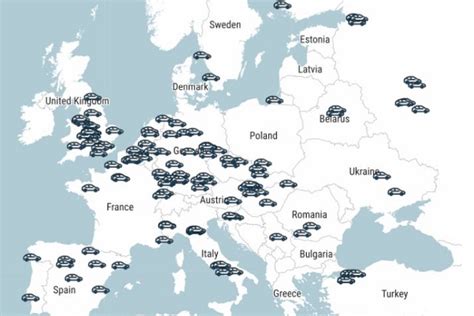 Mappa degli stabilimenti di produzione Ford in Europa