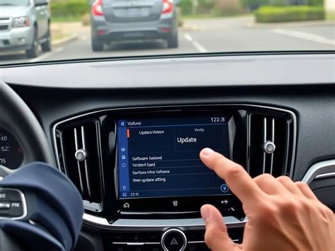 Illustration of an owner locking their Volvo XC60 to initiate a software update