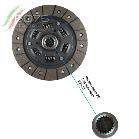 Sezione trasversale di un disco frizione con parastrappi