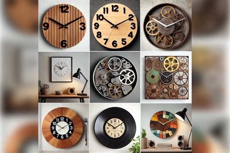 Variazioni di materiali e colori per orologi da parete