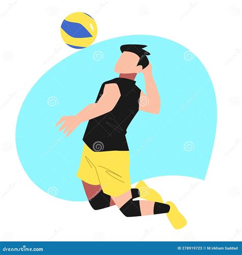 Giovane atleta di pallavolo in allenamento
