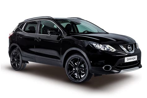 Nissan Qashqai Black Edition vista di profilo con cerchi in lega neri lucidi